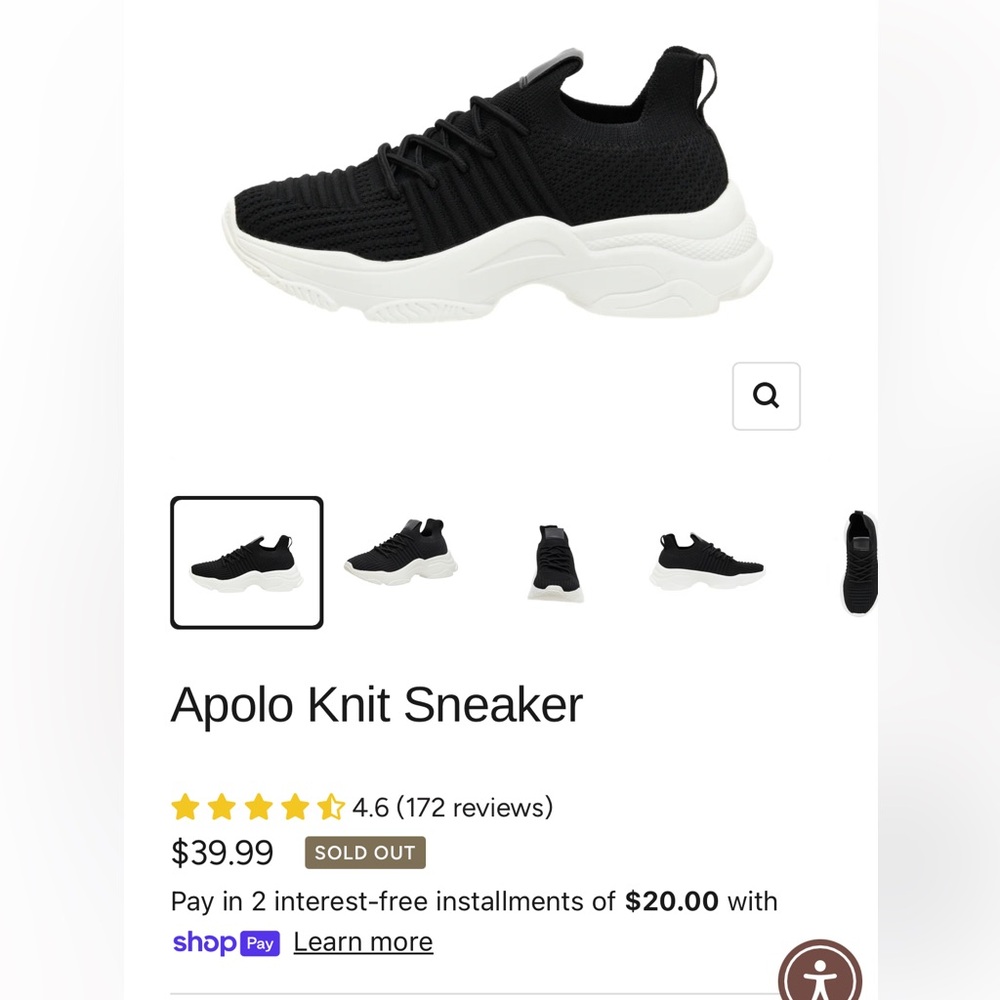 Apolo Black Knit Sneakers